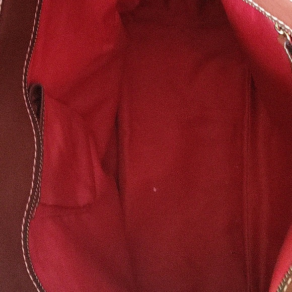 Dooney&Bourke beige and brown zip top shoulder bag - Picture 3 of 4